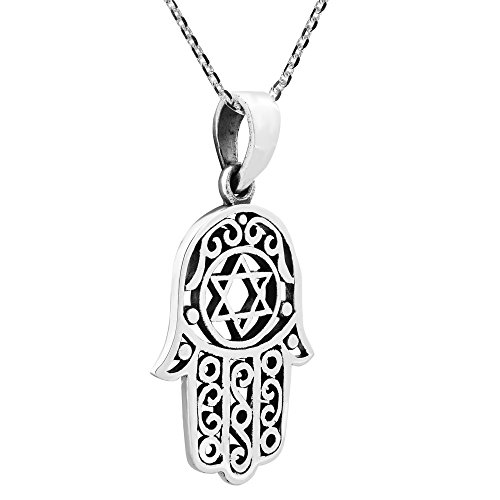 Collier Hamsa main de Dieu argent 925 contre ternissement