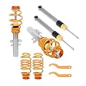 Gewindefahrwerk Für Citroen Für C4 2004-2013 Tieferlegung Gewindefahrwerk Suspension Spule Frühling Strut Kits Stoßdämpfer Federbeine Gasdruck Stoßdämpfer Hinten