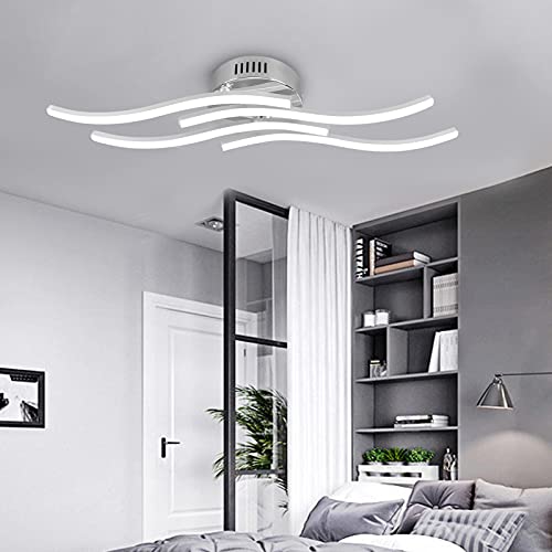 Pilipane LED Ceiling Light,Chandelier Lamp Modern Curved Design,LED Wavy Ceiling Light, 25W 3000lm Indoor Lighting - Image 4