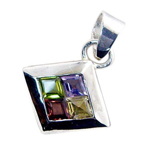 Pendentif argent et pierres fines véritables pour collier princesse fait main