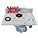 QNJSCYDB Aluminum Alloy Rotary Table Insertion Plate Wood milling Flipping Board with Tenoning Fence Electric Carving Auxiliary Tools(Red Router Lift)