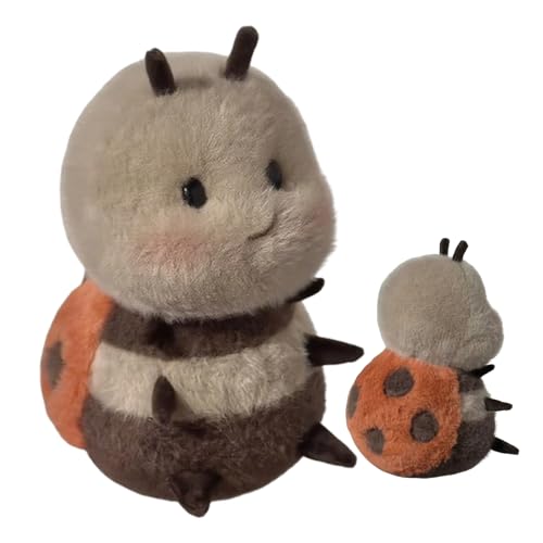 Qkbuza Muñeca Mariquita, Peluche de Animal Sentado, Juguete con Cara Tímida para Decoración de Halloween Infantil en Hogar, Aula o Habitación Infantil