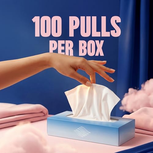 Image of Bulk Tissues, 30 Flat Boxes, 100 Sheets /Box, 3000 Facial Tissues Total, 2-Ply, Soft, White, for Office, Business & Home, Commercial Flat Box Tissues, Hypoallergenic, Unscented, Packaging May Vary