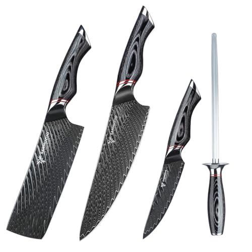 Set Cuchillos 4 Piezas Acero Inoxidable Alta Calidad