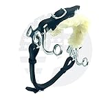 RIDING GEARS Hackamore Bitless Horse Bit English Western Black Leather with Genuine Fur