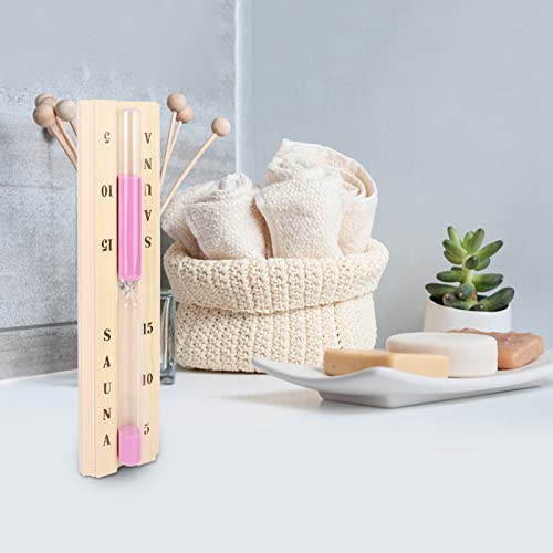 lyrlody Sauna de Madera Sauna Reloj Timer de de 15 Minutos Spa Room Accesorio de Pared con Material de Madera Resistente para la Oficina Domiciliaria Decoración del Restaurante