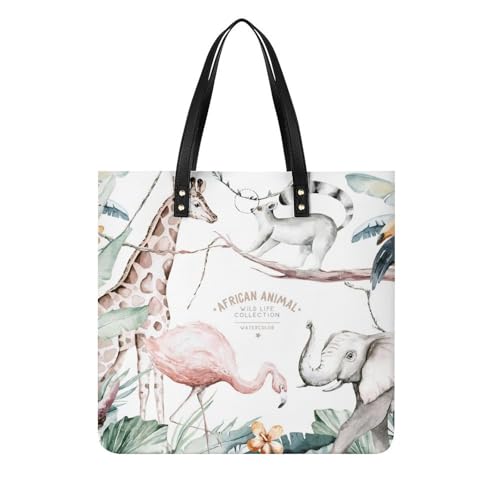 Sac shopping girafe éléphant pour femmes : évadez-vous le temps d'un voyage
