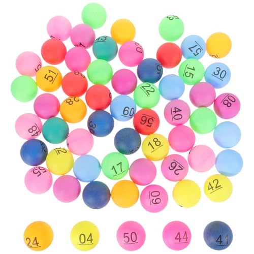 Boules en plastique numérotées 1 à 90 colorées Healvian pour bingo et tombola