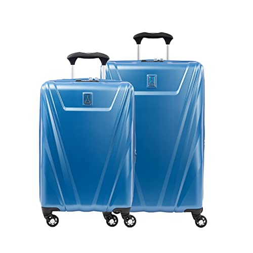 Travelpro Maxlite 5 Hardside Spinner Wheel Luggage, Azure Blue, Checked-Medium 25-Inch, Maxlite 5 Hardside Spinner Wheel Luggage