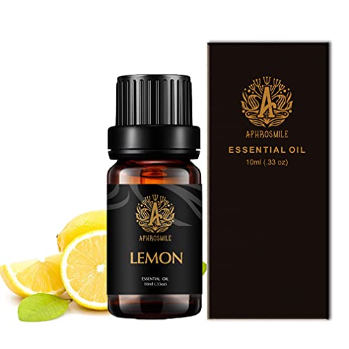 Aromaterapia al profumo di limone all'olio, 100% oli puri limone fragranza per diffusore, umidificatore, massaggi, aromaterapia, Pelle e Cura dei capelli, Limone oli essenziali profumo 0,33 oz - 10ml