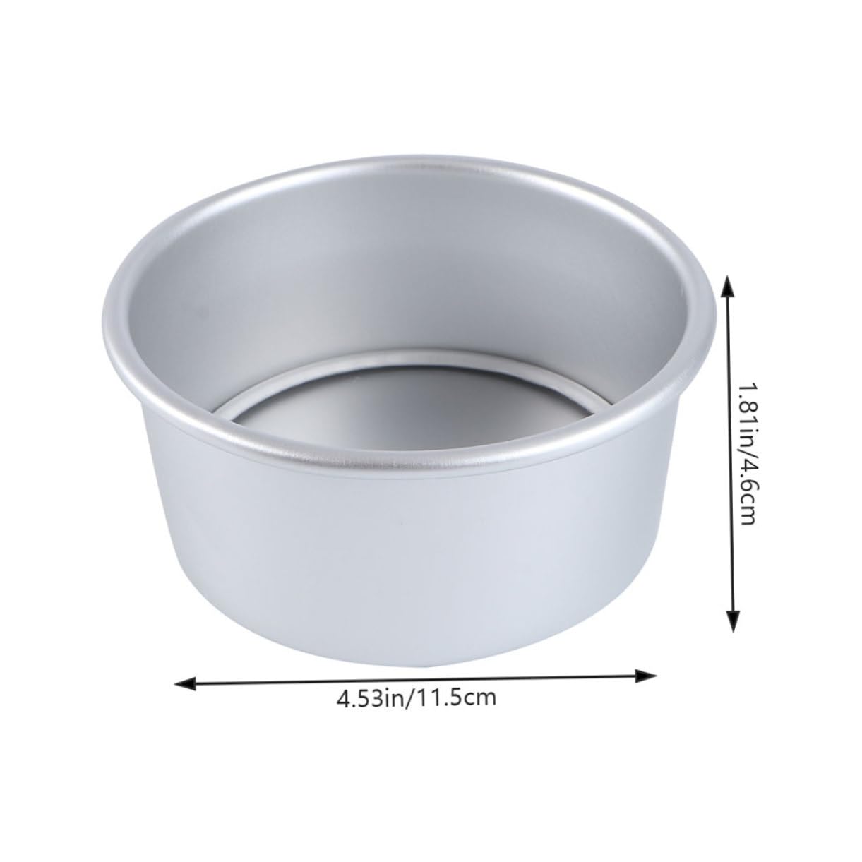Molde Para Pastel Redondo Anodizado 4 Pulgadas Antiadherente De Aluminio Con Fondo Desmontable Para Repostería Casera Juego De 8 Unidades