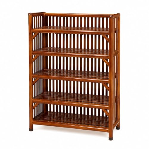 Image of Cane Crafts 4 Tier Bamboo Wooden Shelf Shoe Racks Slipper Stand Chappal Storage Organizer Multi-Purpose Rack for Storage Entryway Shelf Organizer for Home and Kitchen