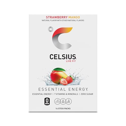Image of CELSIUS On The Go Strawberry Mango, Sugar Free Energy Drink Mix (14 Sticks per Pack)