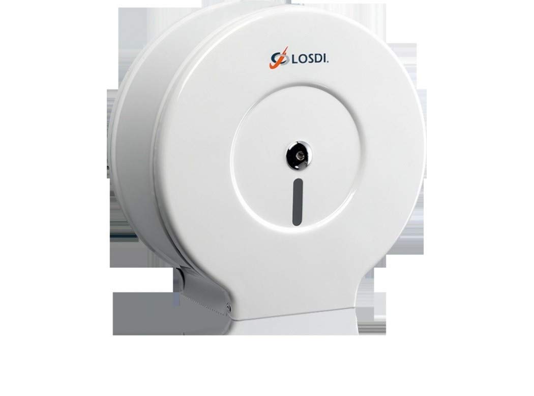 Losdi CP-203 Portarrollos Metal Epoxi, Blanco