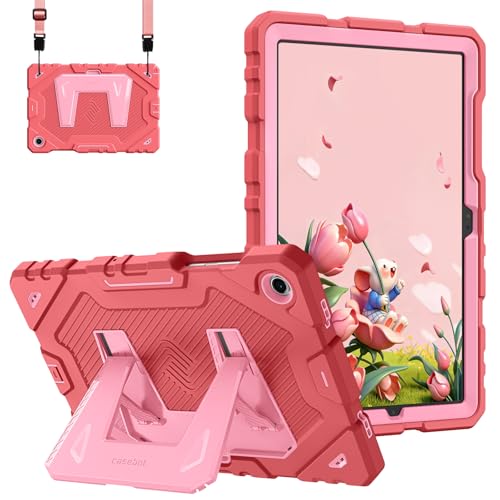 Fintie Kids Friendly Case for Samsung Galaxy Tab A11+ Plus 11 Inch 2025/ A9+ Plus 2023, Fully-Body Rugged Heavy Duty Shockproof Protective Case with Kickstand & Shoulder Strap, Pink