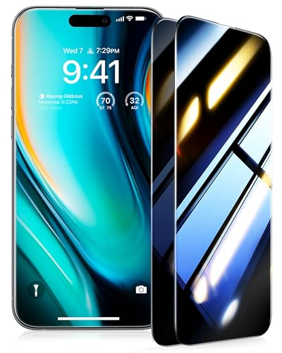 Image of UltraGlass Ultra TOP 9H+ Glass for iPhone 14 Pro Max Privacy Screen Protector [Invisible Privacy Armor] Screen Protector 14 Pro Max Tempered Full Coverage & Longest Durable 2 Packs