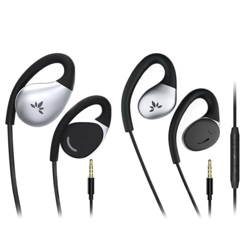 Écouteurs filaires open-ear légers pour le bureau et l'extérieur avec micro Jack 3.5