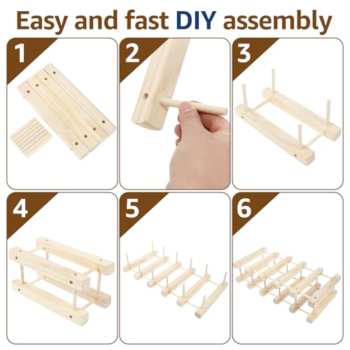 Soporte de madera para 10 botellas de vino miniatura 5