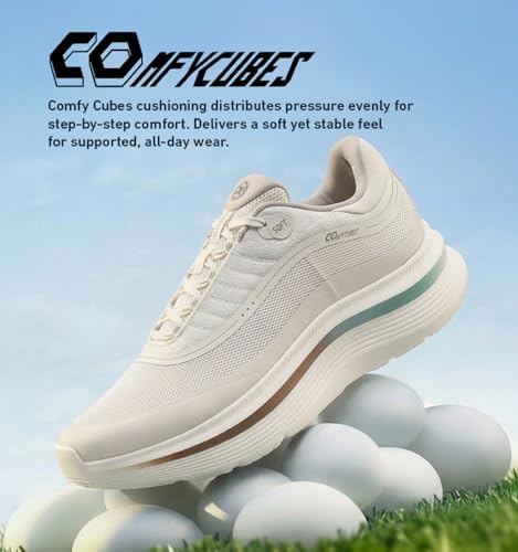 Image of XTEP Comfy Cubes Men's Running Shoes | Memory Foam Arch Support Sneakers | Lightweight Breathable Mesh Sports Shoes