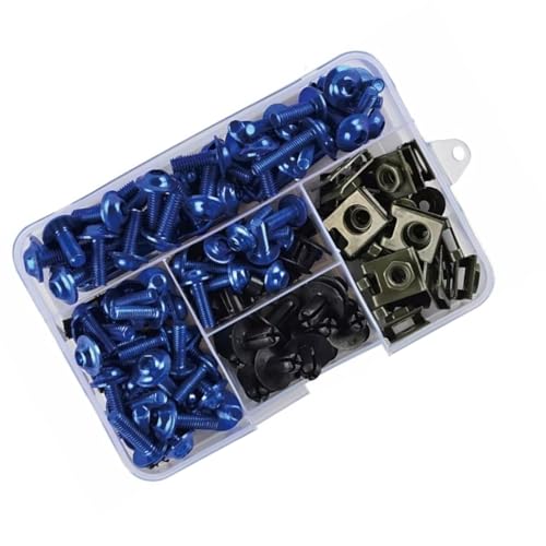 ���g�t�@�X�i�[ Compatible With For NINJA 250 300 400 For 650R �I�[�g�o�C�t�F�A�����O�{���g�l�W�L�b�g�i�b�g�N���b�v�I�[�g�o�C�t�F�A�����O�{���g�L�b�g�ƌ݊���(Blue)