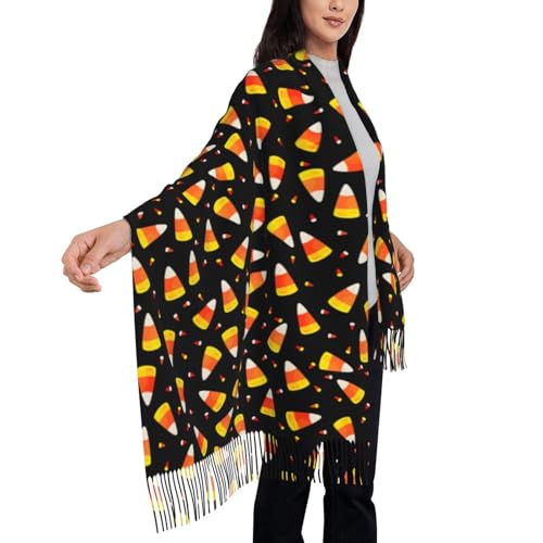 Scarfs for Women Halloween Tassel Shawl Wrap Winter Warm Long Wraps Ghost Knitted Scarf Cute Cartoon Ghost 33
