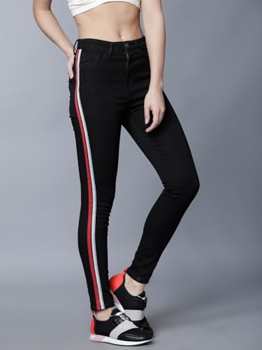 Image of Tokyo Talkies Women's Super Skinny Fit Regular Jeans | Stretchable Mid-Rise Jeans Pant