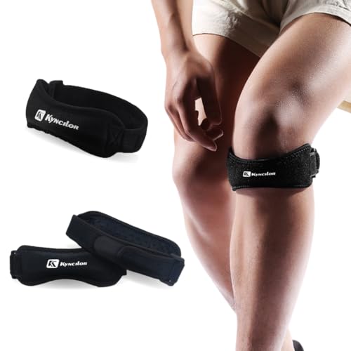 2 Rodilleras Ajustables, Cinta Rotuliana, Rodilleras Menisco y Ligamento con Correa para Tendón Rotuliano,Estabilización de la Articulación Correr, Saltar,Gimnasio,Alivio de tendinitis rótula