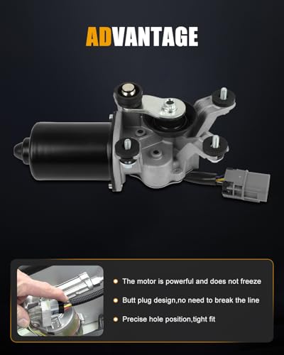 Image of ROADFAR Front Windshield Wiper Motor - 12V,5 Pins,1996-2001 for Nissan for Altima-Replaces 288105B600,288109B000