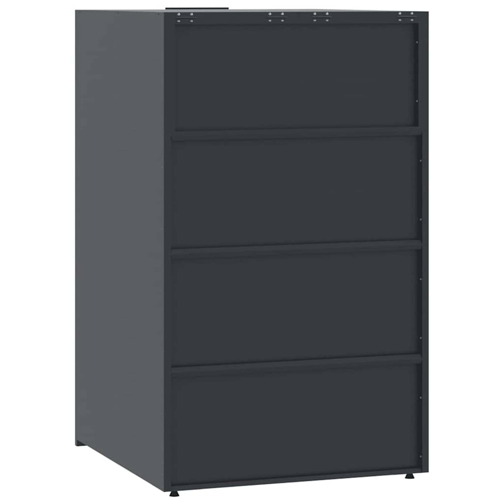 ATOMSTACK MAKER Pojemnik na śmieci o pojemności 2 x 120/240 l, antracyt, 138 x 79 x 117 cm, stal malowana proszkowo, pokrywa sprężynowa gazowa i magnetyczne drzwi przednie – wentylowane, odporne na