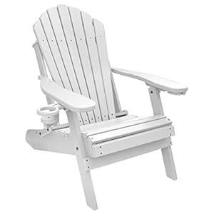 Outer Banks Deluxe Oversized Poly Lumber Folding Adirondack Chair (White) Outer Banks Deluxe Oversized Poly Lumber Folding Adirondack Chair White