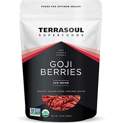 Terrasoul Superfoods Organic Goji Berries, 16 Oz - Large Size | Chewy Texture | Premium Quality | Lab-Tested Cover