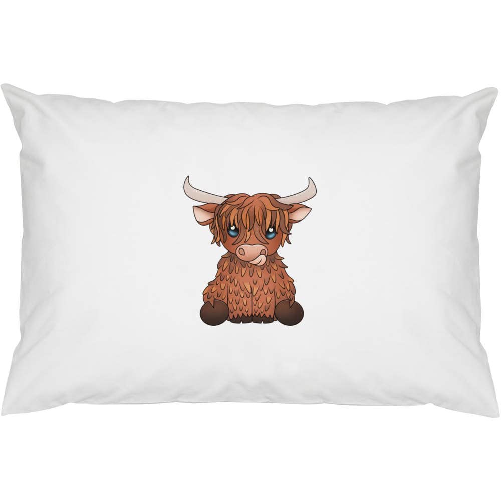 2 x 'Highland Cow' Cotton Pillow Cases (PW00026994)