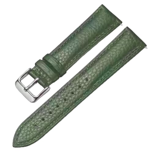 Image of Genuine Leather Watch Band Hand-Stitched Texture Padded Italian Leather Strap Quick Release 12mm 13mm 14mm 15mm 16mm 17mm 18mm 19mm 20mm 21mm 22mm 23mm 24mm Replacement Band for Women Men