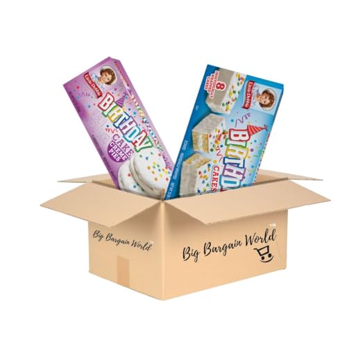 Liittle Debbie Birthday Cakes and Creme Pies Variety Pack, 8 Individual Snacks 2 Box