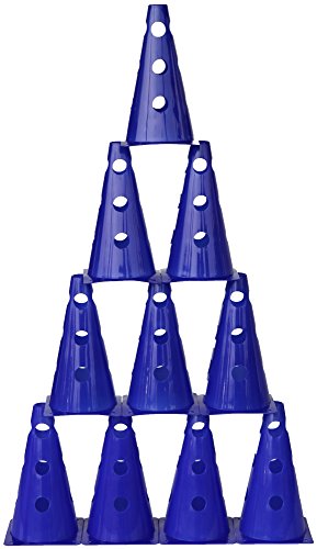 Boje Sport Steckhürdenset - 5 er Set für Koordinationstraining Agility Hundesport Pferdesport Zubehör Lochkegel Fussball Pylone Stangen Lochkegel für Trainingsübungen Trainingszubehör