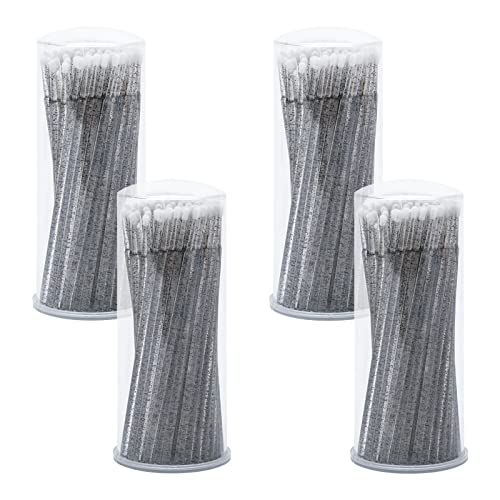 G2PLUS 400PCS Micro Applicators, Crystal Black Eyelash Extension Applicators for Eyelashes Extensions Crafting