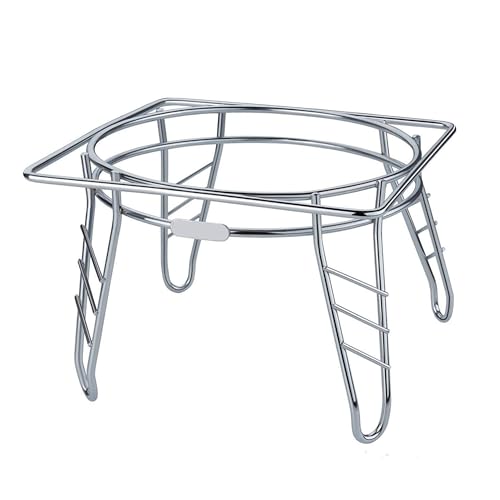 Image of Sulfar Fancy Freestanding Water Pot And Matka Stand Stainless Steel Pot Stand Kitchen Tiered Shelf Rack Chrome Plated Plant