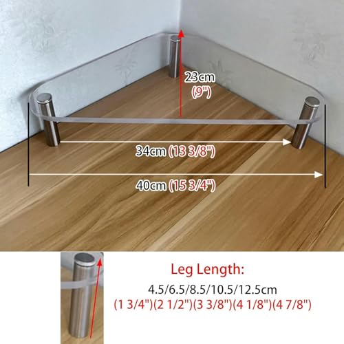 Support d'écran en acrylique triangulaire pour angle de bureau PC - 6