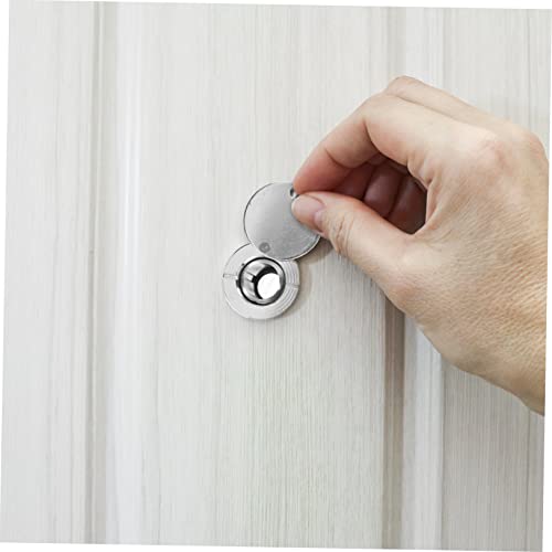 POPETPOP Mirilla para puerta frontal con cubre acero inoxidable para protección de privacidad mejorada miniatura 4