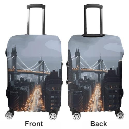 Luggage Cover for Travel New York City Fashion Luggage Covers Washable Stretch Suitcases Protector Fits 19-32 Inch Luggage M3
