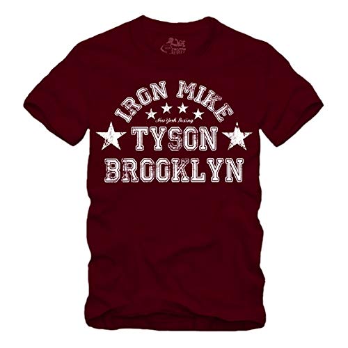 Brooklyn Iron Mike – T-shirt de boxe Tyson Champ Boxclub Gym - Marron - Medium