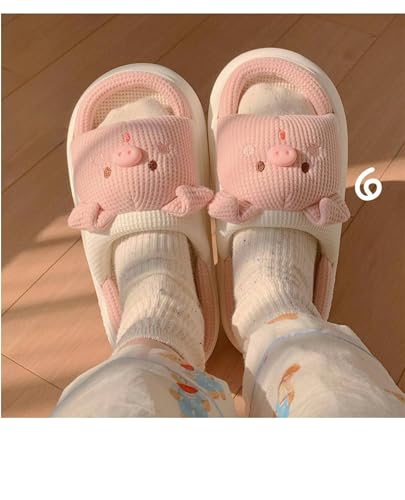 Cotton and linen slippers Cartoon cotton and linen slippers Men's and women's slippers at home slippers3