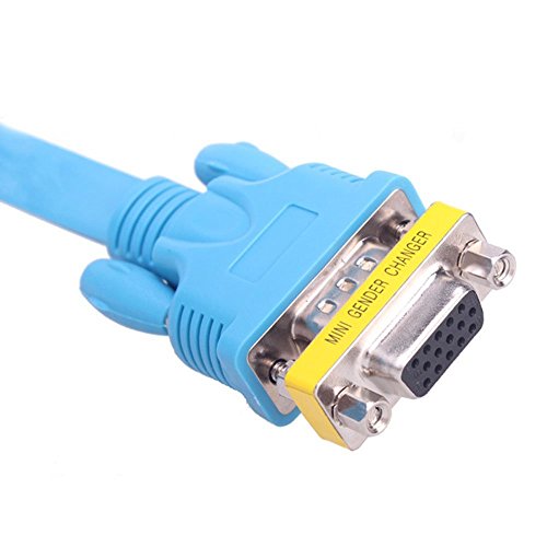 Image of WOVTE DB9 Female to Female Mini Gender Changer Coupler Adapter Connector Pack of 2 (VGA /SVGA 15 /15)