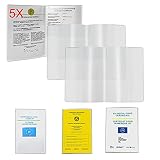 Pochette Pass Sanitaire,5X-11 * 15 cm, Élargir 15x22 cm, Housse Pass Sanitaire-ransparent et étanche,2X/3X/4X/5X/10X,Housse Vaccination Applicable au 2021 Nouveau Passeport Sanitaire Français (5X)