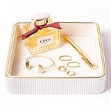 Small Night Stand Organizer Nightstand Tray Bedside Table Organizer Women| Dresser Trays for Bedroom Leather Valet Trinket Tray Catch All| Purse Bowl for Women| Desk Trays