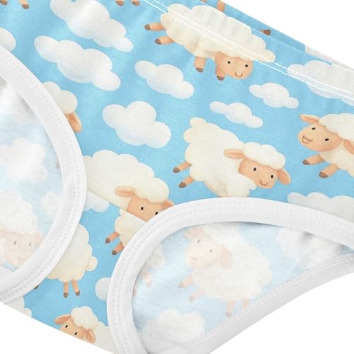 Joisal Cute Cartoon Sheep Light Blue Girls Underwear Toddler 2t Cotton Cute Panties Girl Fun Kids Briefs Undies4