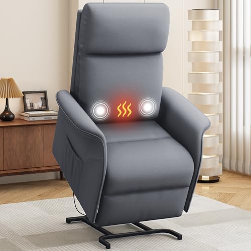 Power Lift Recliner Chair with Massage and Heat for Petite Elderl...