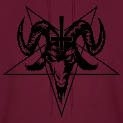 Miniatura 2 de Spreadshirt Satanic Goat Head With Pentagram Men's Hoodie