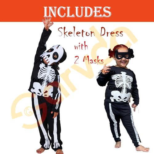 Image of Sarvda Polyester Halloween Costumes For Girls And Boys|Accessories Included|Halloween Fancy Dress For 2 3 4 5 6 7 8 9 10 Year Kids Adult,Multicolor