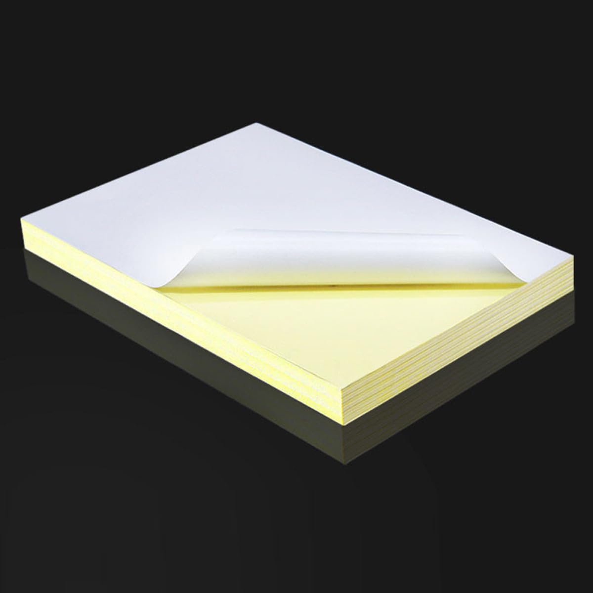 100 Stück Selbstklebendes Etikettenpapier Weiß Glänzendes Bedruckbares Klebepapier für und Laserdrucker Ablösbar Vielseitig für Büro Schule und Zuhause Geeignet